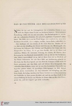 Das Kunstwerk als Idealgegenstand
