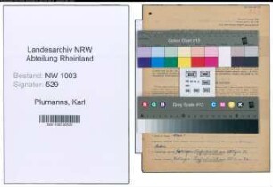 Entnazifizierung Karl Plumanns , geb. 10.04.1903 (Wachmann)
