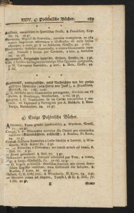 4) Einige Pohlnische Bücher