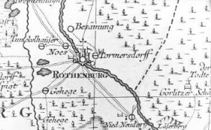 Rothenburg/O.L.. Oberlausitzkarte, Schenk, 1759