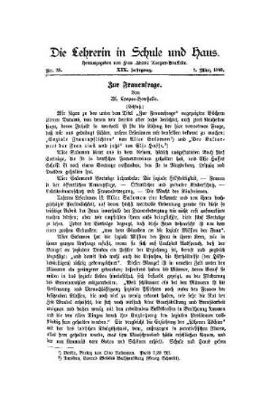 Zur Frauenfrage : (Schluß)