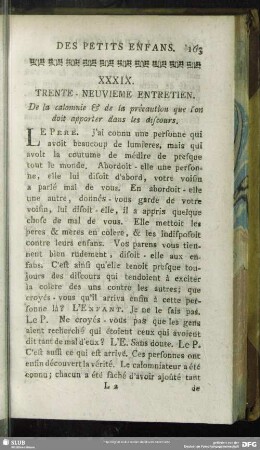 XXXIX. Trente-Neuvieme Entretien