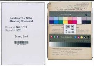 Entnazifizierung Emil Esser , geb. 19.03.1901 (Amtmann)