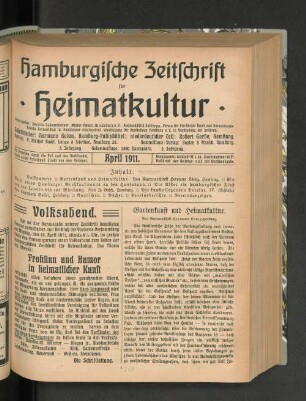 3. Jahrgang. April 1911.
