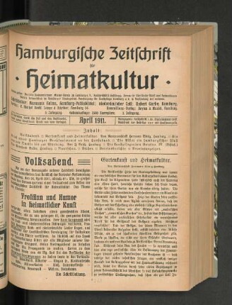 3. Jahrgang. April 1911.