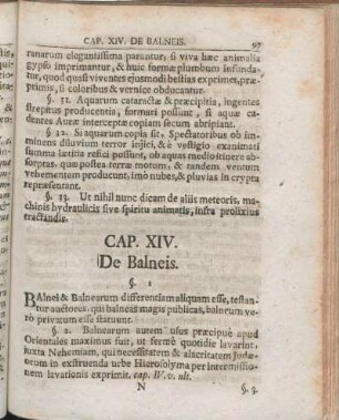 Cap. XIV. De Balneis.