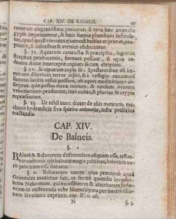 Cap. XIV. De Balneis.
