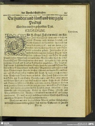 Die hundert und fünff und vierzigste Predigt über den vorhergehenden Text