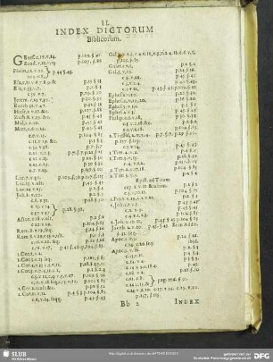 II. Index Dictorum Biblicorum