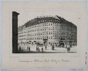 Das Hotel Stadt Berlin am Neumarkt Ecke Augustusstraße in Dresden