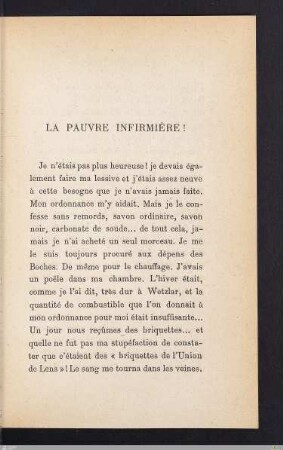 La pauvre infirmière!