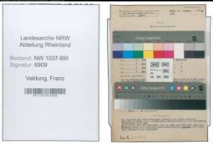 Entnazifizierung Franz Veldung , geb. 04.06.1893 (Geschaeftsfuehrer)