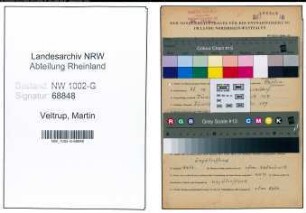 Entnazifizierung Martin Veltrup, geb. 25.10.1904 (Schneidermeister)