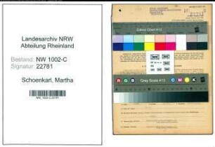 Entnazifizierung Martha Schoenkarl, geb. 01.01.1910 ()