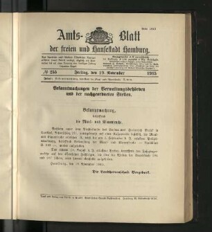 No. 255, 19. November 1915