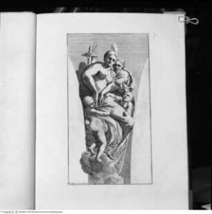 Raccolta di Opere varie inventate ed incise all'Acqua forte dal celebre Pietro Testa. In Num°. XXXII Rami. In Roma presso Luigi Fabri, Via del Bufalo Num° 141Justitia und Charitas - Raccolta di Opere varie ... dal celebre Pietro Testa