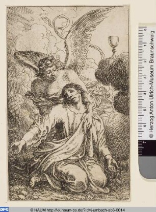 Christus am Ölberg von Engel gehalten