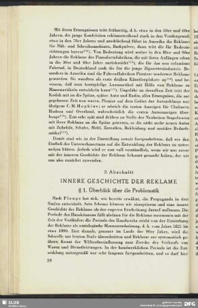 2. Abschnitt. Innere Geschichte der Reklame