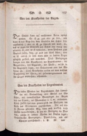 Von den Krankheiten der Augen.