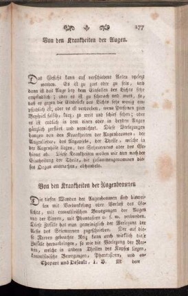 Von den Krankheiten der Augen.