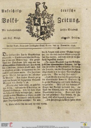 Zweiter Band. Neun und Dreißigstes Stück