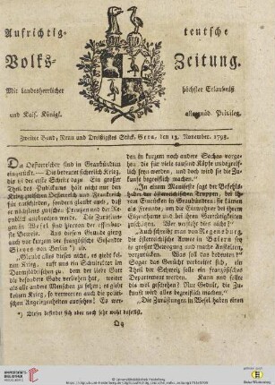 Zweiter Band. Neun und Dreißigstes Stück