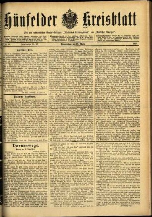 Ausgabe vom Donnerstag, den 27. März 1913.