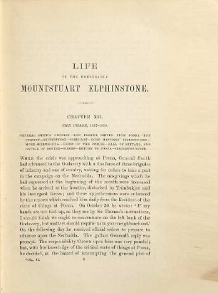 Life of the Honourable Mountstuart Elphinstone : By Thomas E. Colebrooke. In 2 Vols. With Portraits and Maps, 2