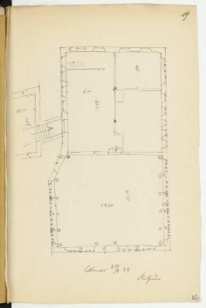 Rathaus, Colmar: Grundriss (aus: Skizzen- und Fotoalbum 16)