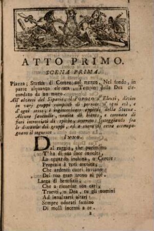 I misteri eleusini : Dramma per musica in due atti