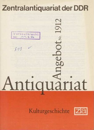 Nr. 1912: Kulturgeschichte
