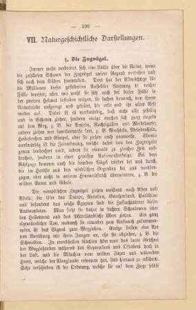 VII. Naturgeschichtliche Darstellungen