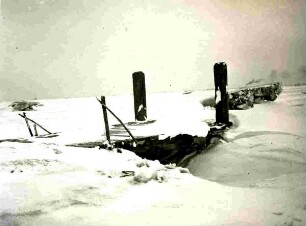 Außendeich Herrenfeld bei Glückstadt im Schnee am 24.02.1924