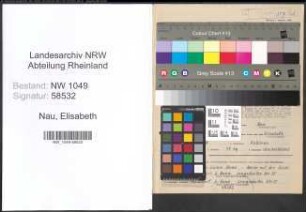 Entnazifizierung Elisabeth Nau , geb. 30.07.1896 (Lehrerin)