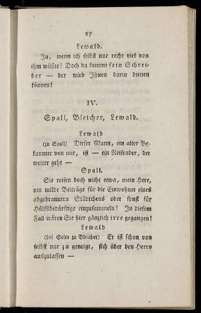 IV. Spall, Bleicher, Lewald.
