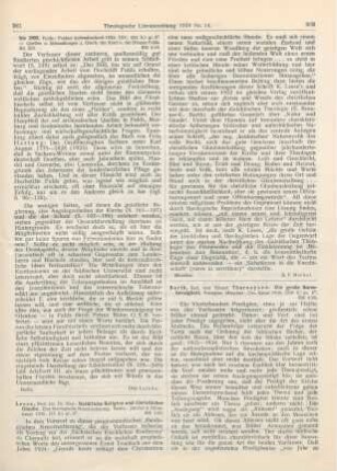 262-264 [Rezension] Barth, Karl, Die große Barmherzigkeit