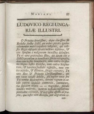 Ludovico Regi Ungariæ Illustri.