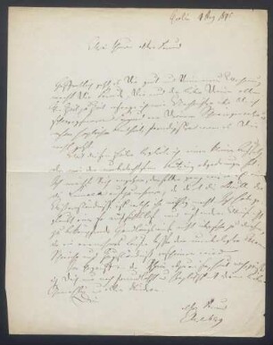 Christian Gottfried Ehrenberg an Diederich Franz Leonhard von Schlechtendal