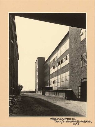 BBC (Brown, Boveri & Cie), Mannheim-Käfertal Transformatorenfabrik: Transformatorenfabrik, Eingangsseite