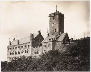 Wartburg bei Eisenach: Perspektivische Ansicht von O