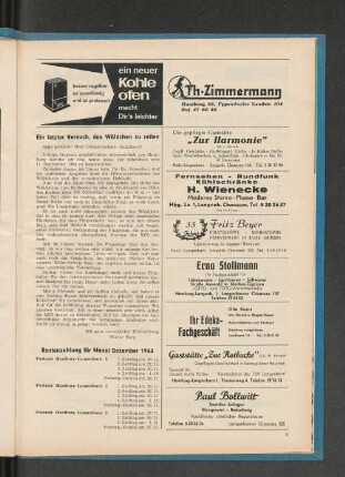 Rentenzahlung für Monat Dezember 1964