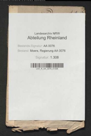 Kurkölnische Kellnerei Rheinberg gegen Daubenspeck am Hülsdonk wegen Zehntentrichtung VI