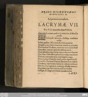 Lacrymae VII.
