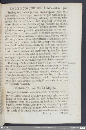 Historia 78. Galeni de Angina