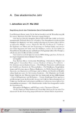 A. Das akademische Jahr 2022