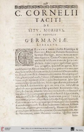De situ, moribus, et populis Germaniae, Libellus
