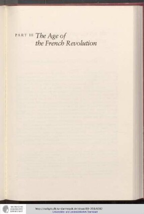 PART III. The Age of the French Revolution