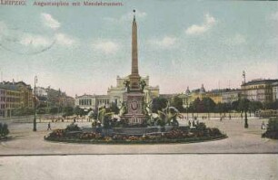 Leipzig: Augustusplatz mit Mendebrunnen