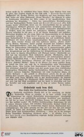 32: Sehnsucht nach dem Stil, [1] : eine Studie über kunstliterarische Darstellung