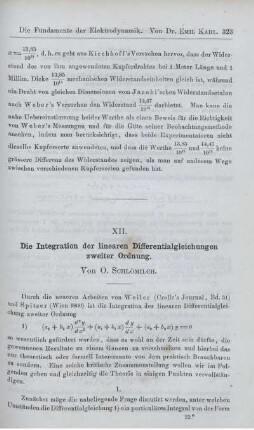 XII. Die Integration der linearen Differentialgleichungen zweiter Ordnung.